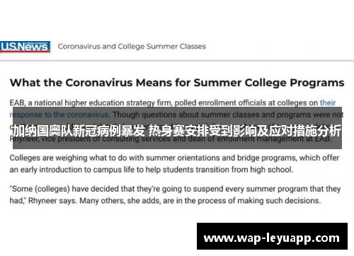 加纳国奥队新冠病例暴发 热身赛安排受到影响及应对措施分析